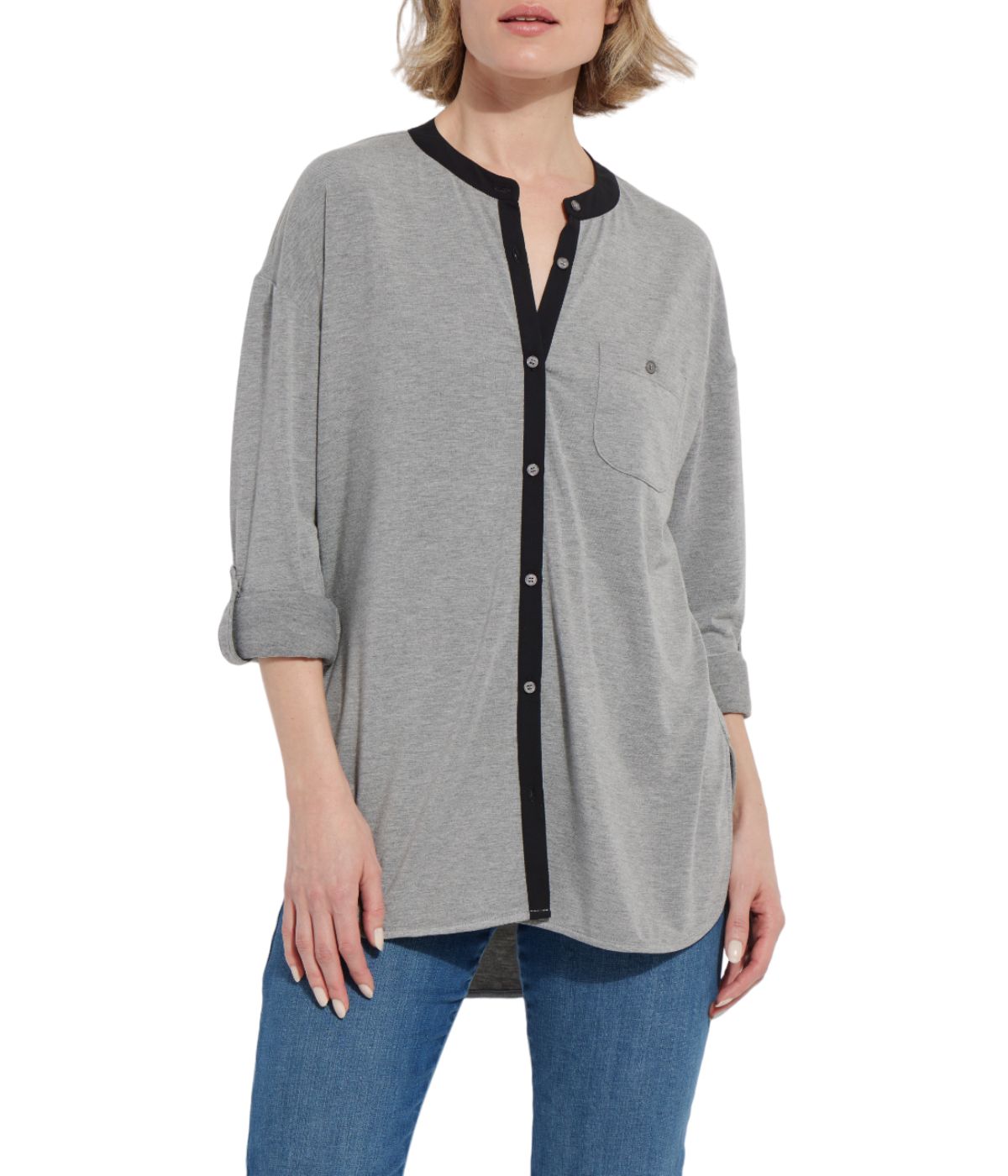  Lysse Zola Jersey Shirt Dark Heather Grey - Dark Heather Grey - Bonton