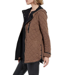 London Quilted Jacket Cold Chestnut