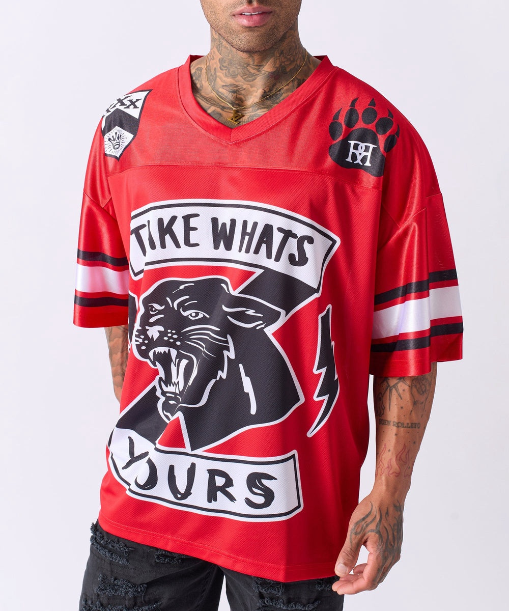  Reason Clothing Football Jersey - Red - RED - Bonton