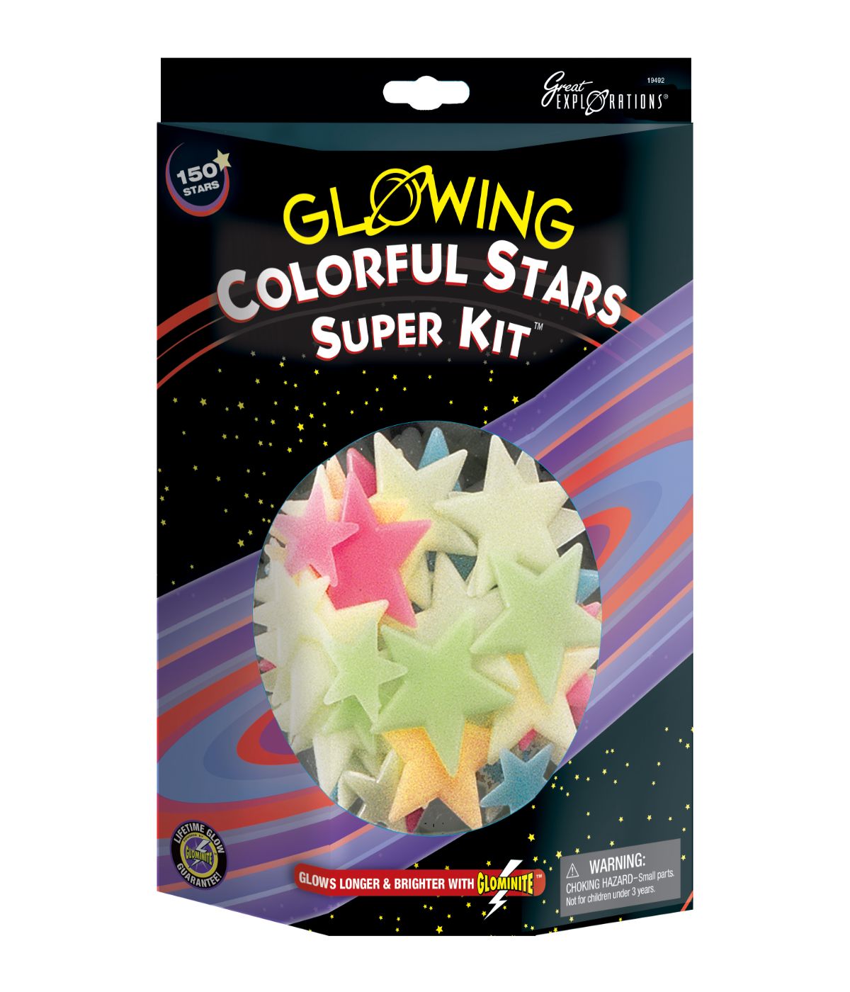  Glowing Colorful Stars Super Kit Multi - Multi - Bonton