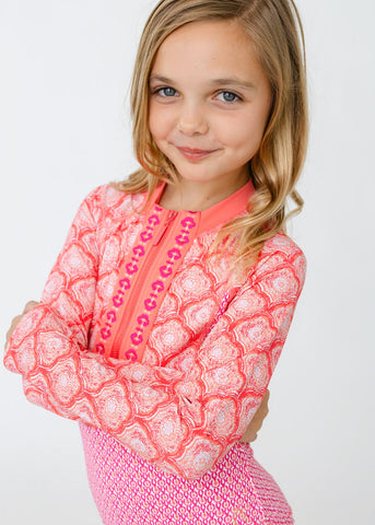 Girls Amelia Island Long Sleeve One-Piece