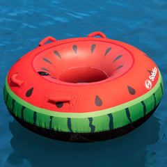 48-Inch Inflatable Red and Green Single Rider Watermelon Tube