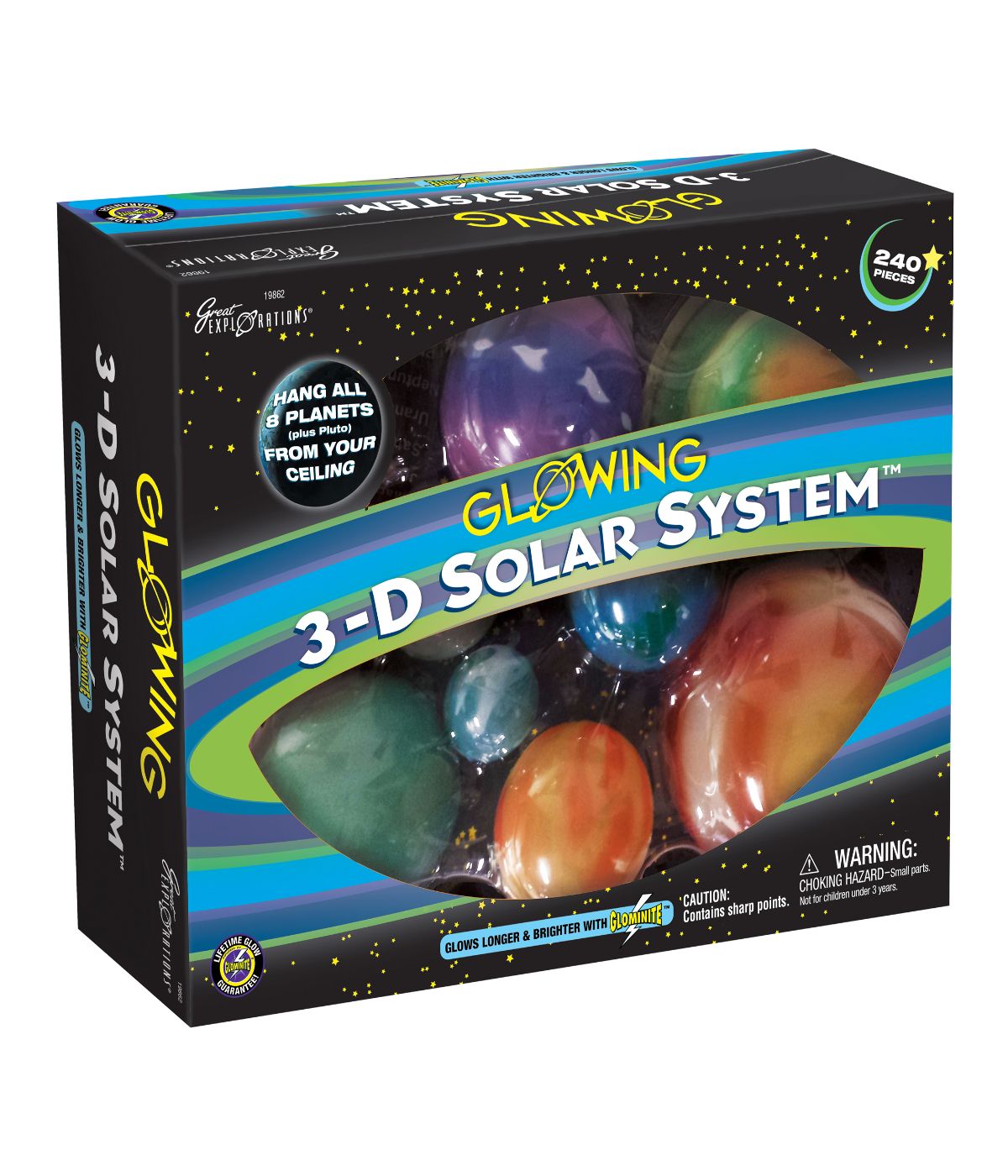  Glowing 3-D Solar System Multi - Multi - Bonton