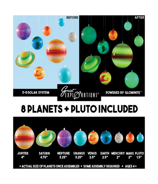 Glowing 3-D Solar System Multi