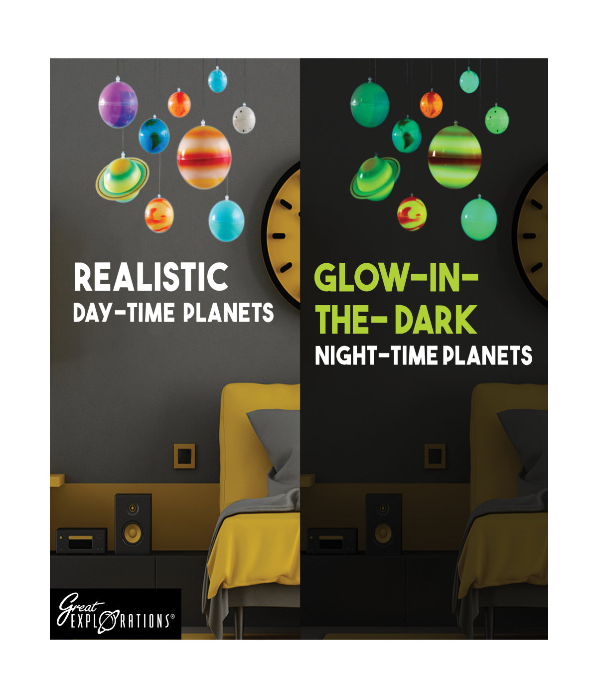  Glowing 3-D Solar System Multi - Multi - Bonton