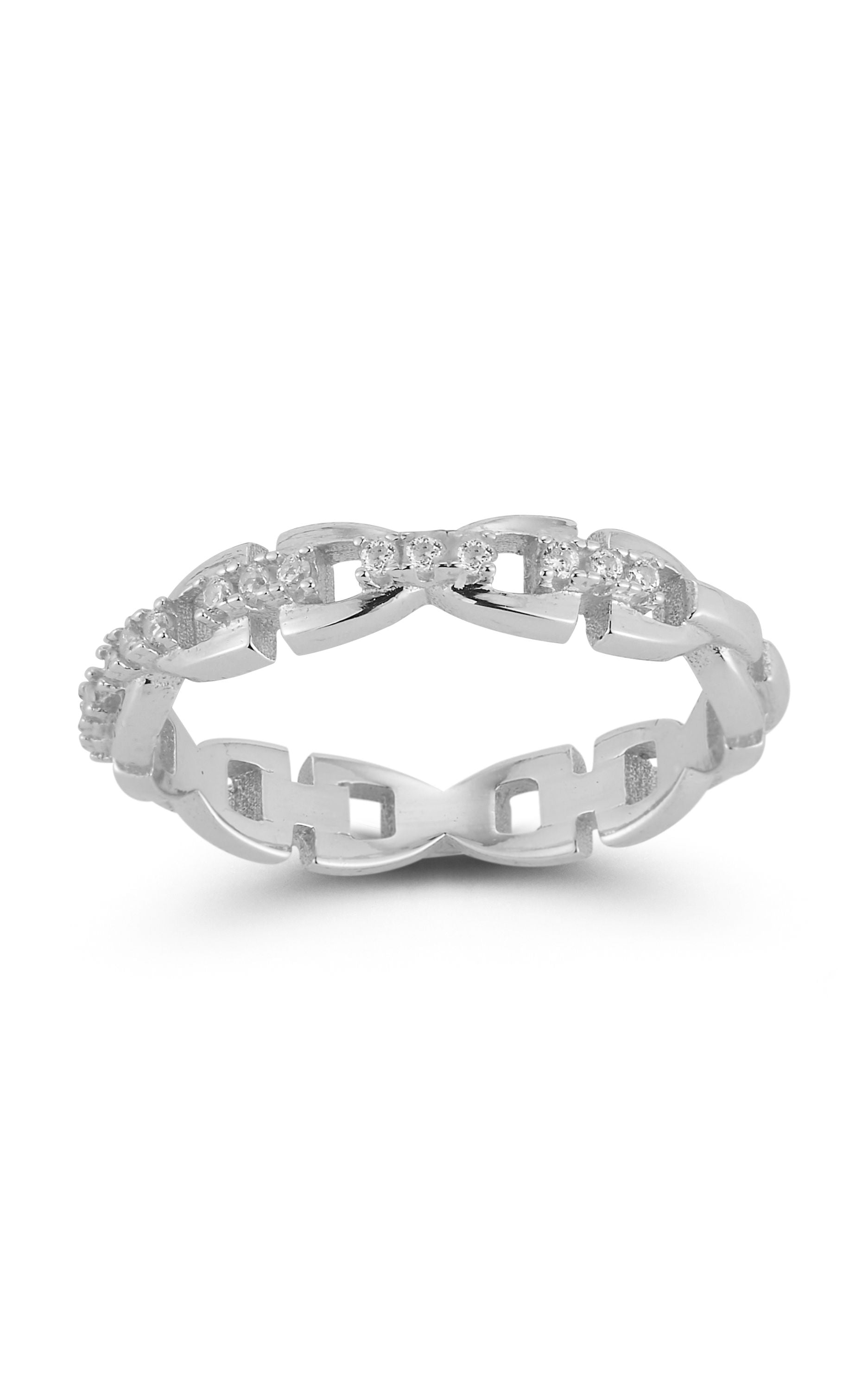  Relativity Chain Band Ring 6 - Silver - Bonton