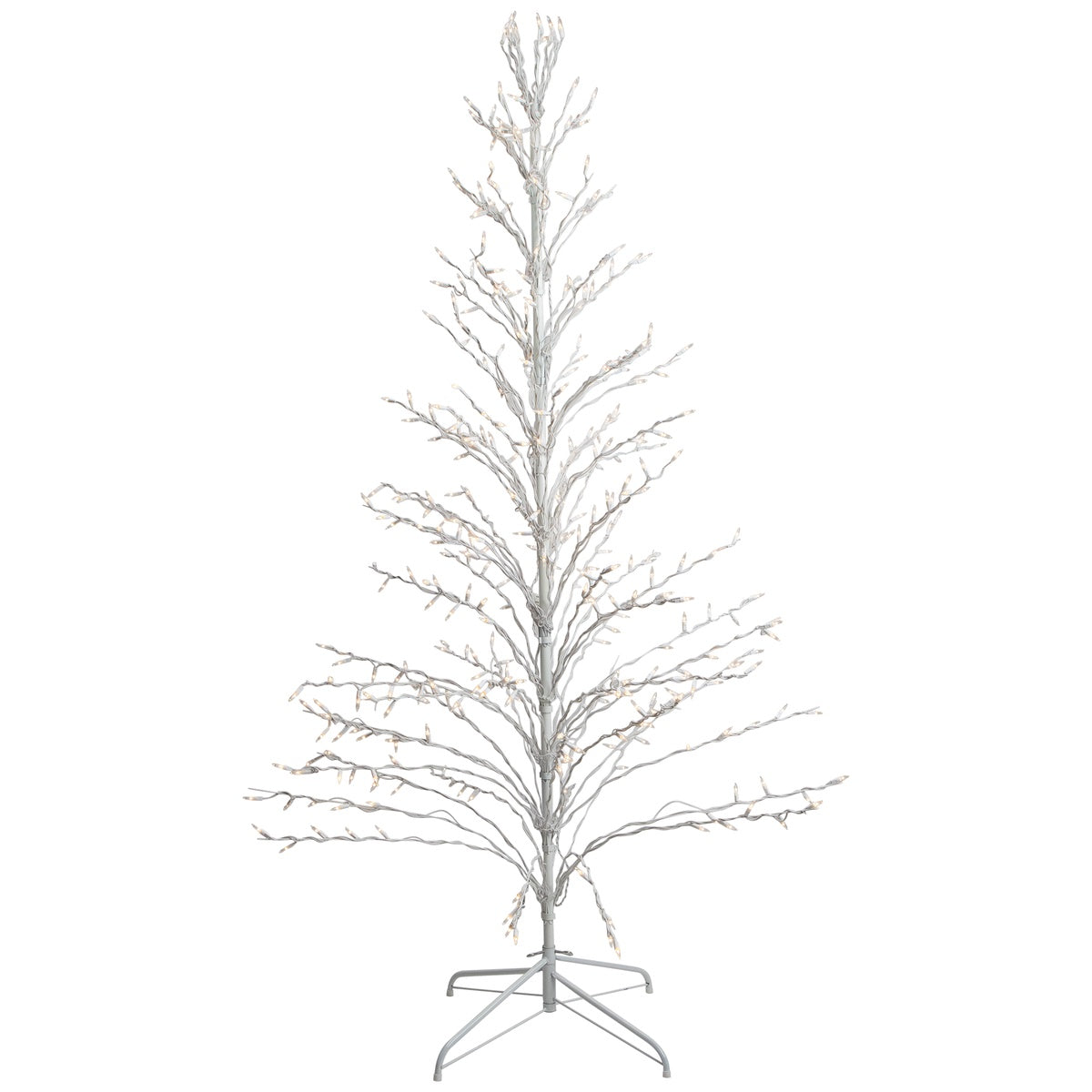  Northlight Lighted Cascade Twig Outdoor Christmas Tree - 6' - White - Clear Lights - Default Title - Bonton