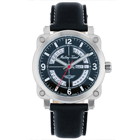 Mathey-Tissot Men Pilot Three Hand Date Watch