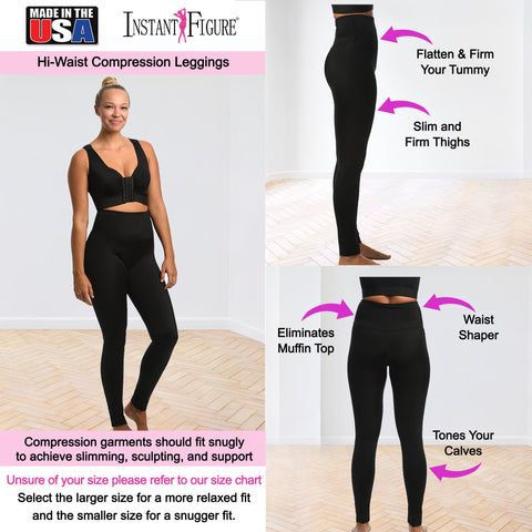 InstantFigure Plus Size Compression Hi-Waist Leggings 1WPL028C