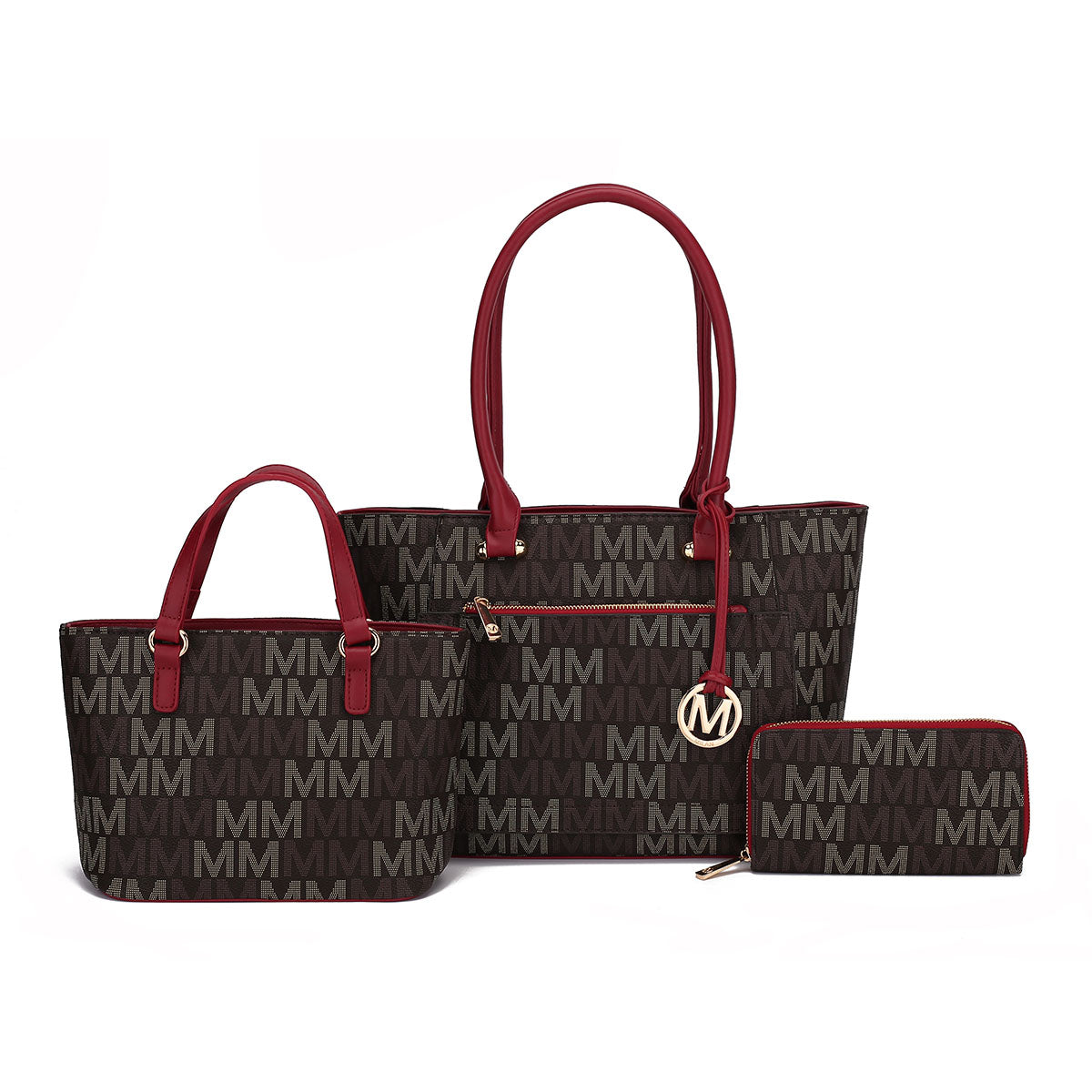  MKF Collection Lady II Signature Tote Bag and Set - Black - Bonton