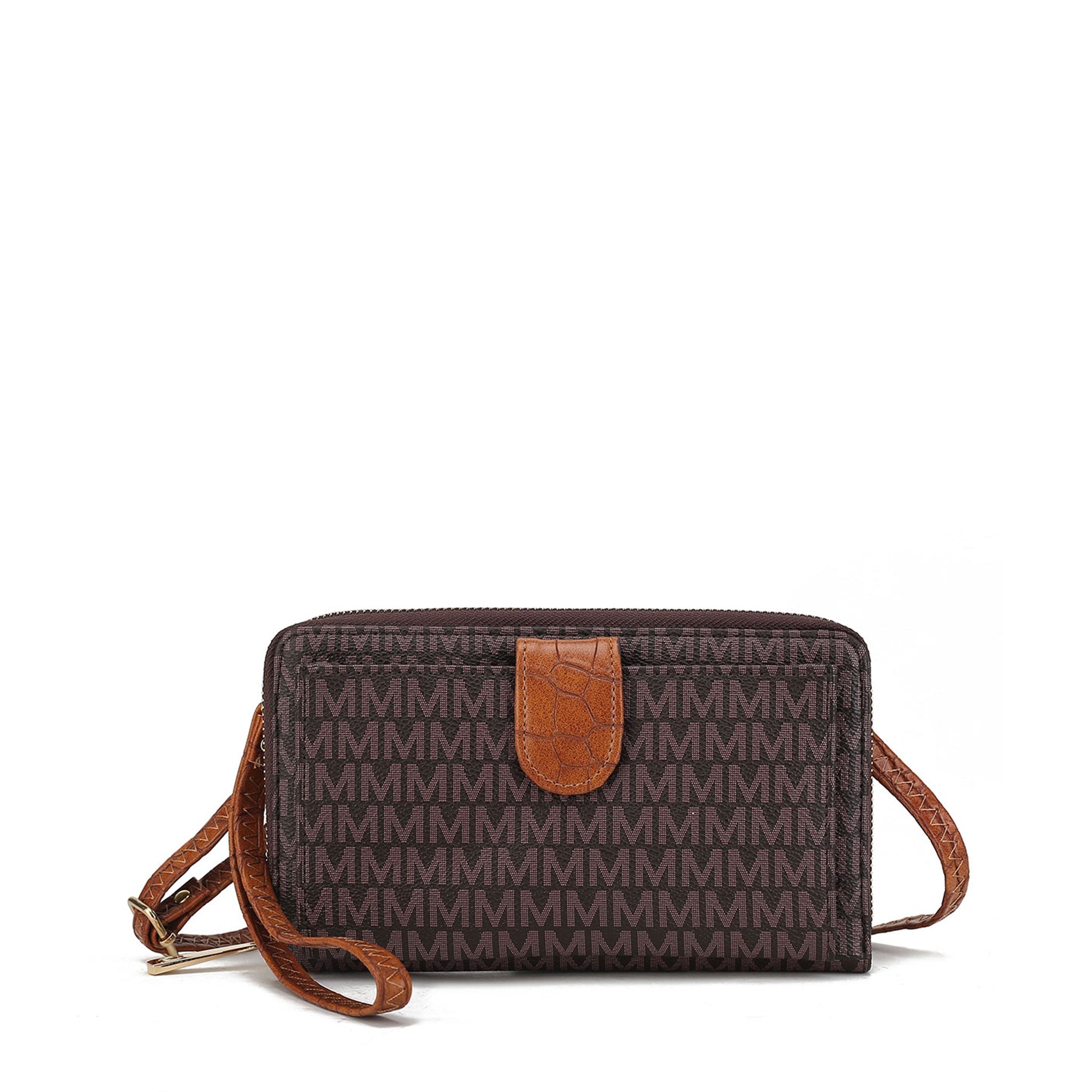  MKF Collection Olga Signature Phone Crossbody Bag - Beige - Bonton
