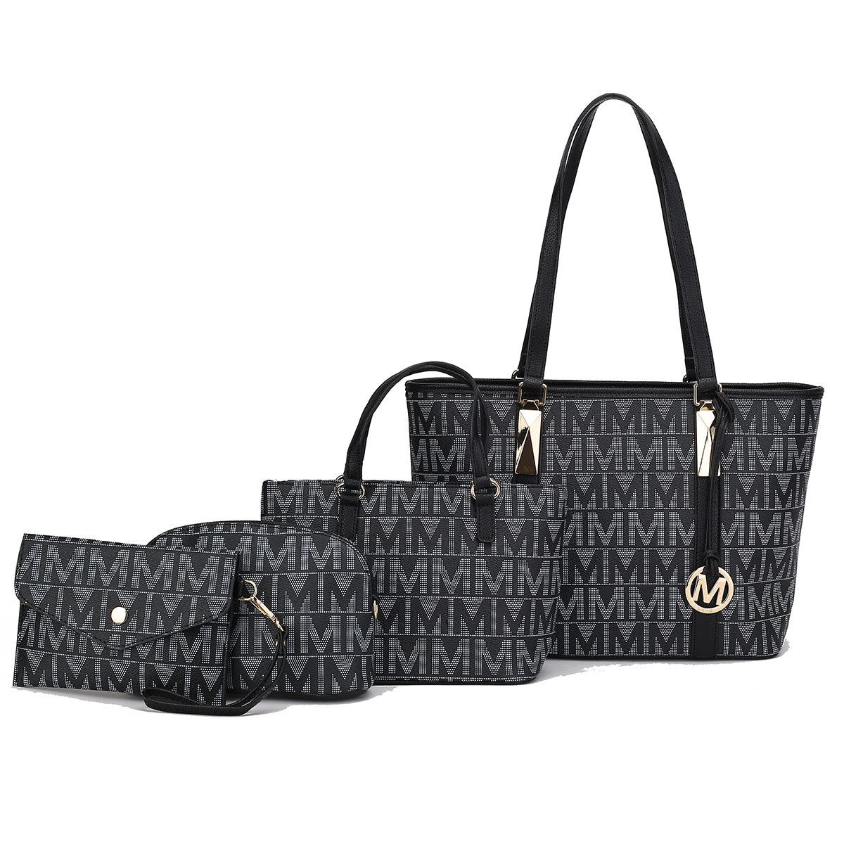  MKF Collection Marimar Signature Tote Bag and Set - Beige - Bonton