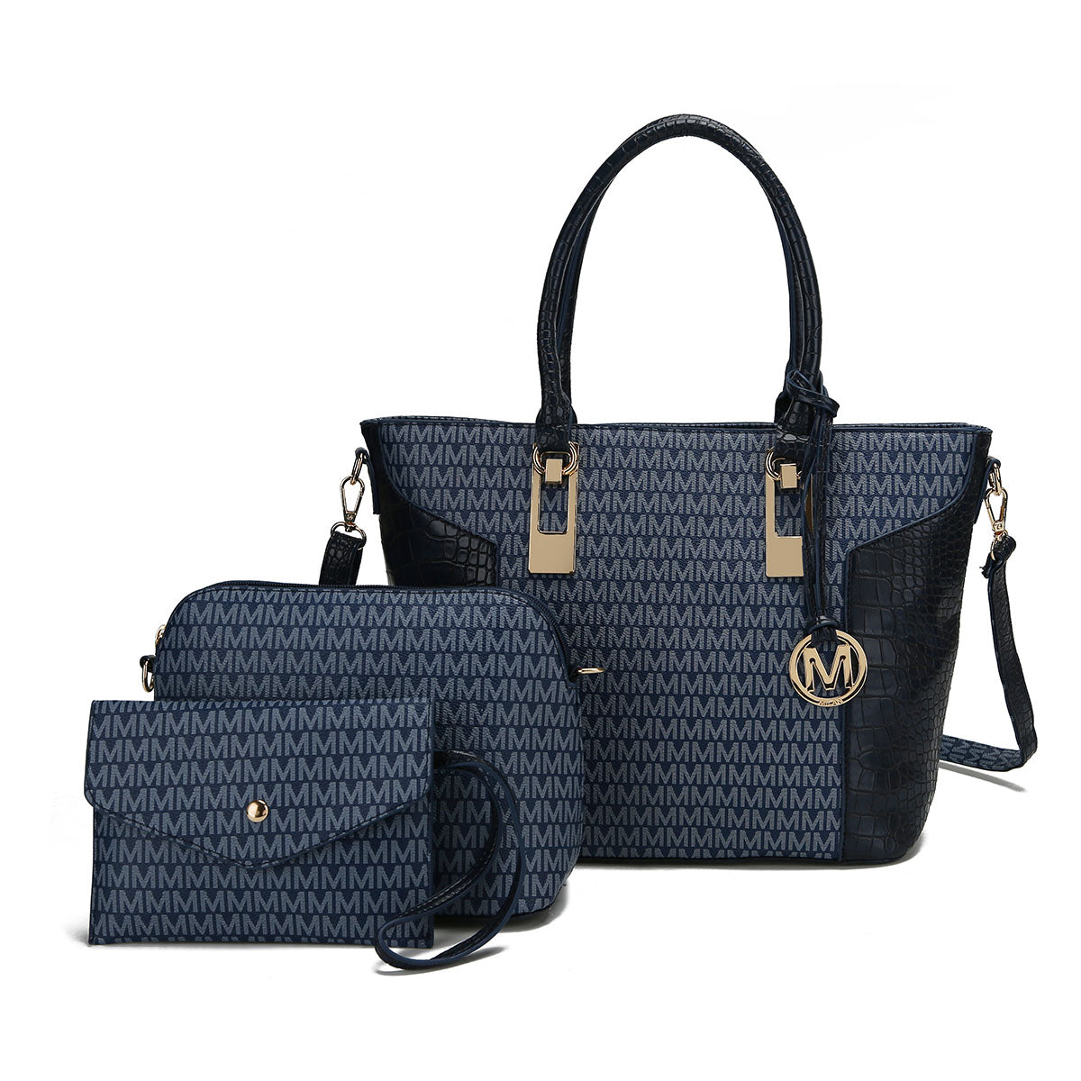  MKF Collection Shonda Signature Tote Bag and Set - Black - Bonton