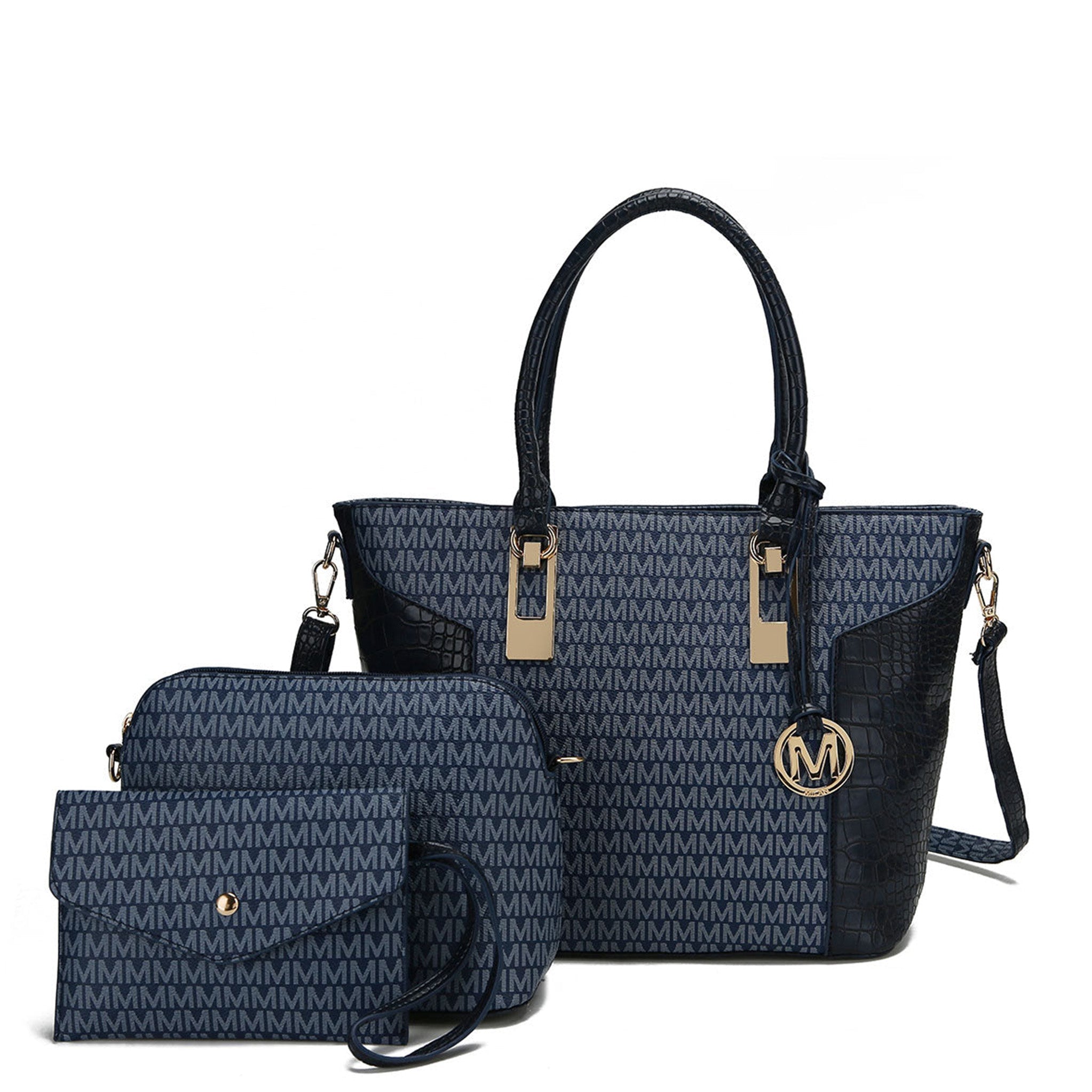  MKF Collection Shonda Signature Tote Bag and Set - Black - Bonton