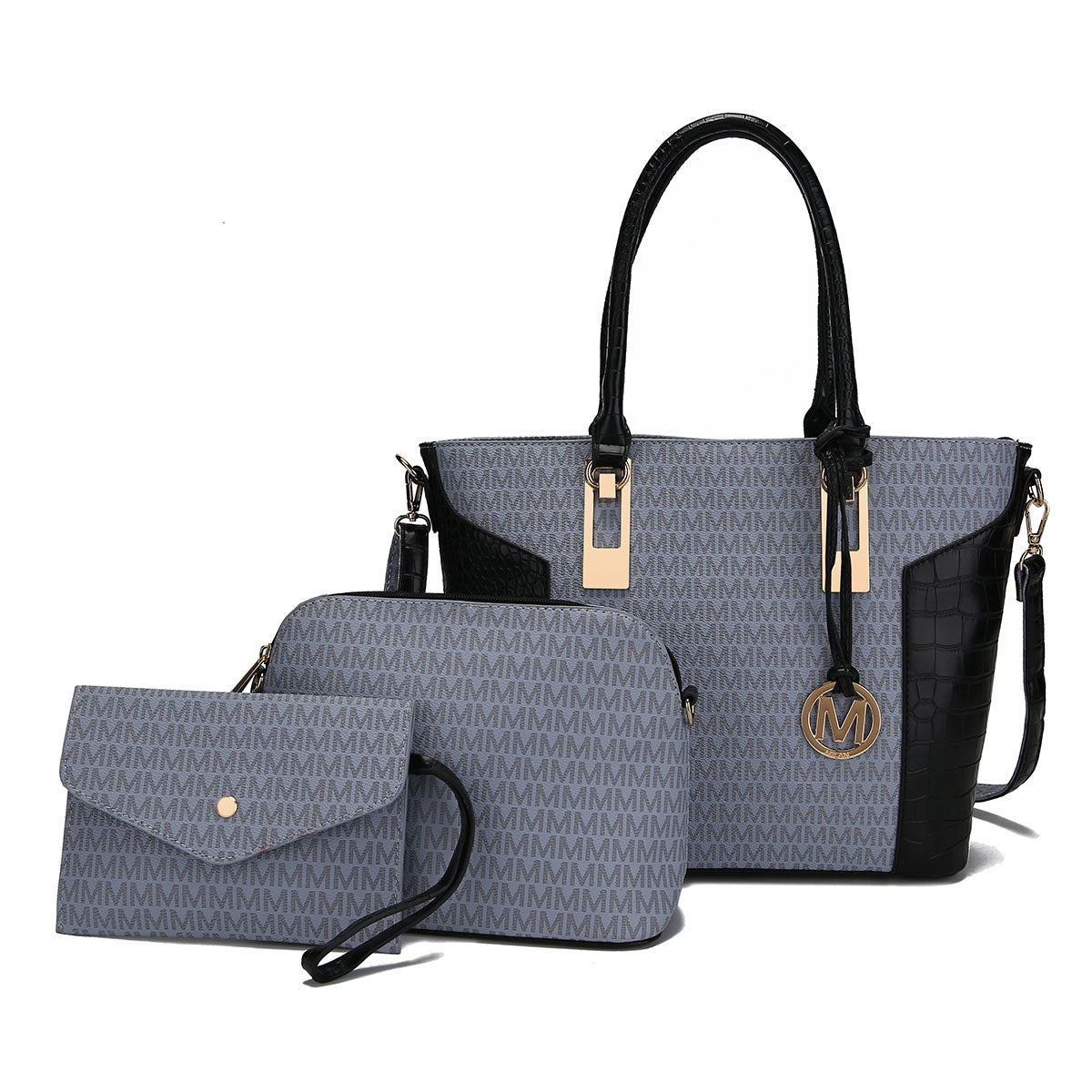  MKF Collection Shonda Signature Tote Bag and Set - Black - Bonton