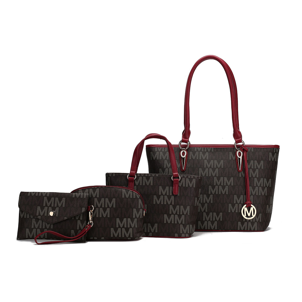  MKF Collection Alexy Signature Tote Bag and Set - Beige - Bonton