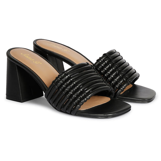 Bethany Leather Sandals - Black