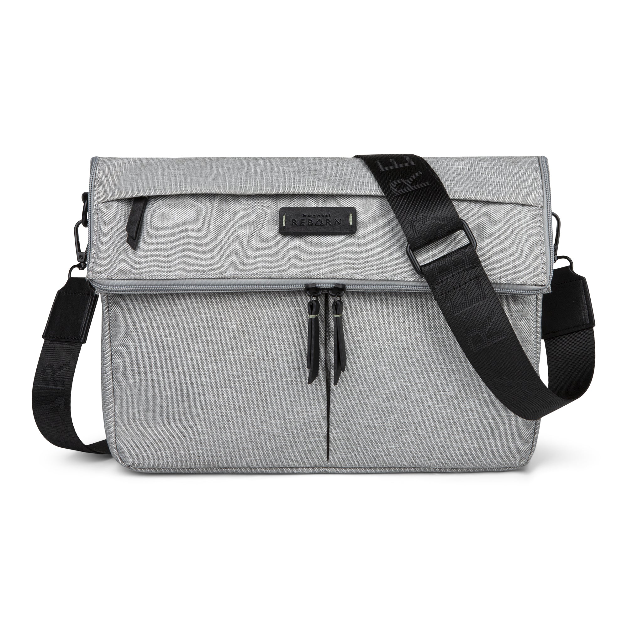  Bugatti Reborn Collection Convertible Crossbody to Waist Bag - Recycled Polyester - Grey - Bonton