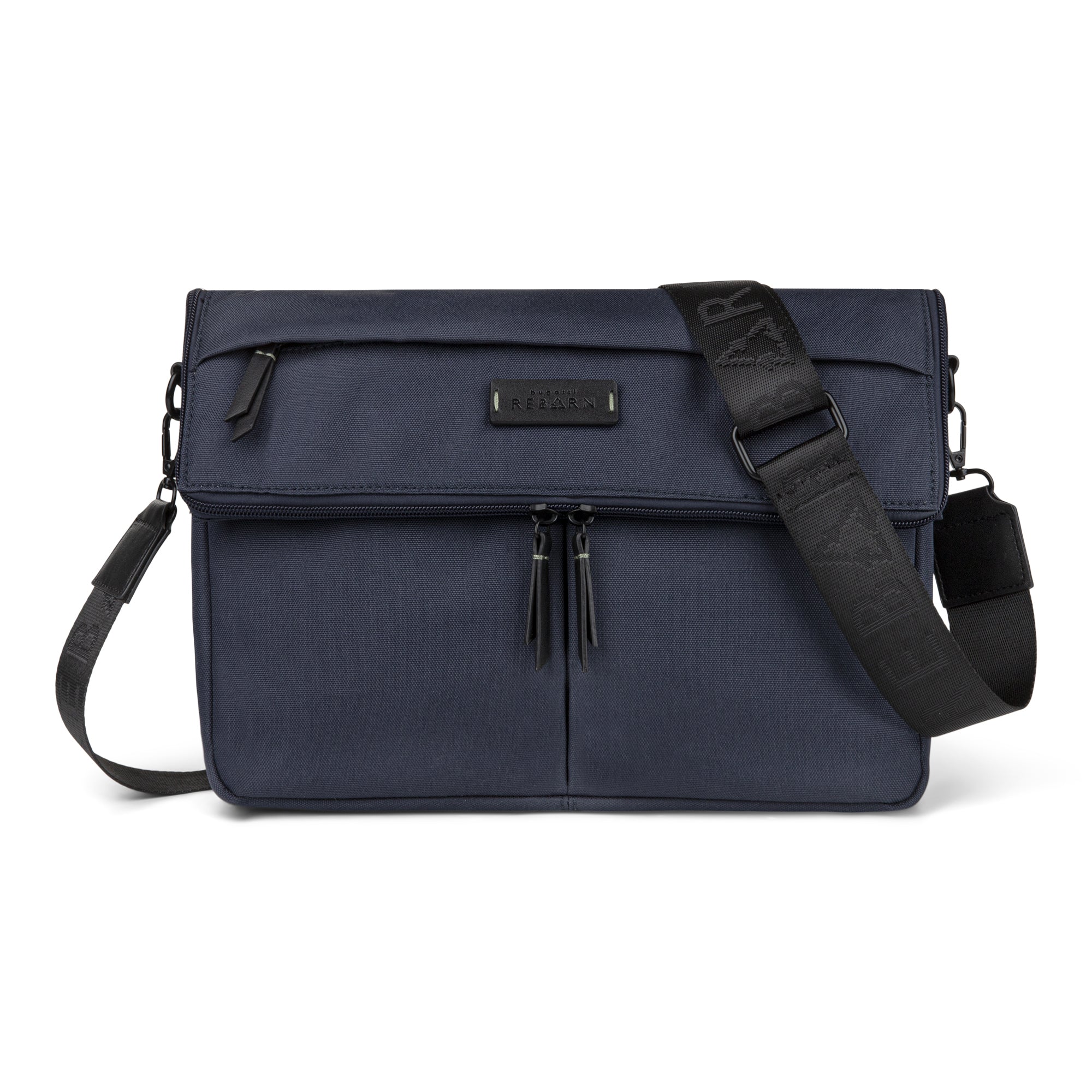  Bugatti Reborn Collection Convertible Crossbody to Waist Bag - Recycled Polyester - Navy - Bonton