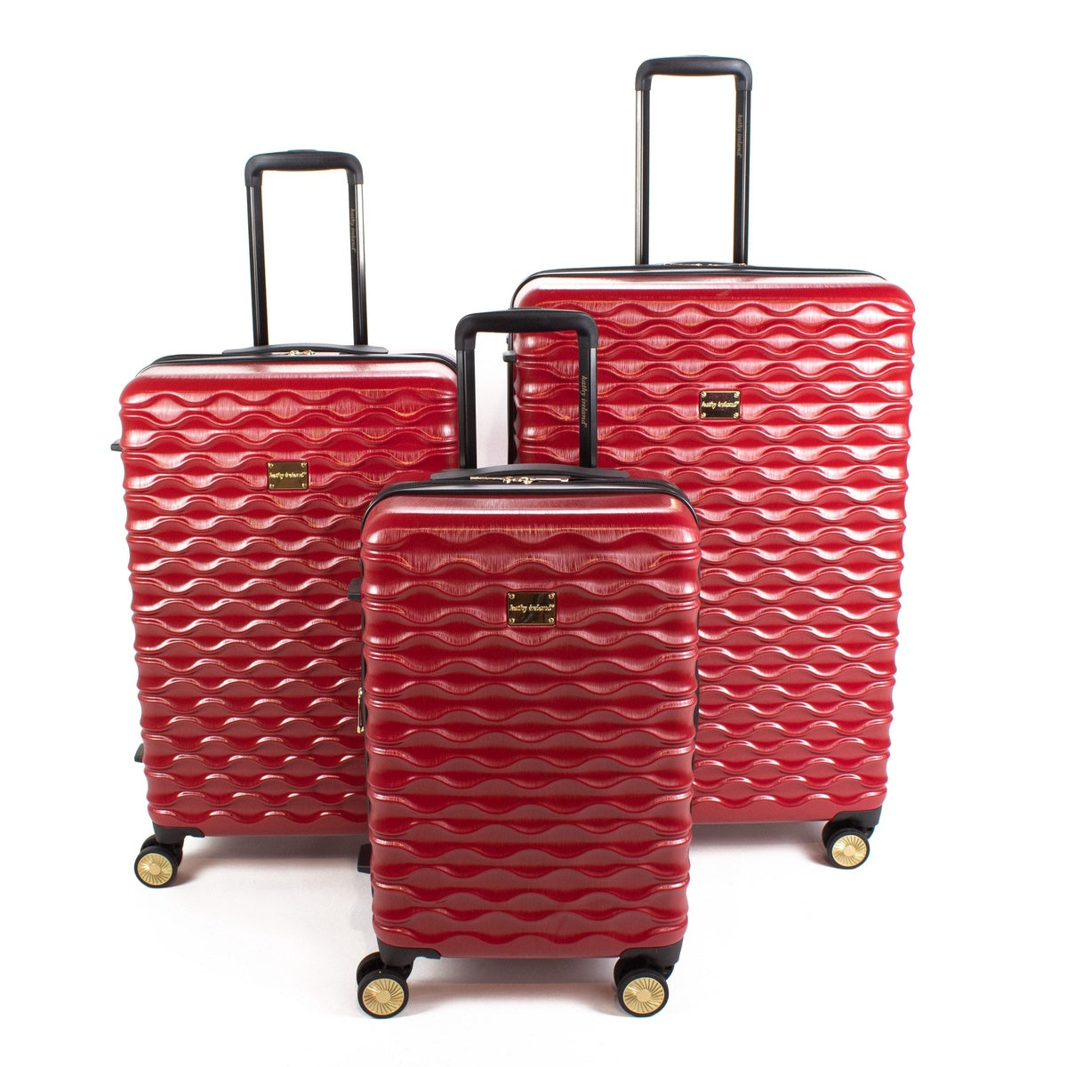  Kathy Ireland Kathy Ireland Maisy 3-Piece Hardside Luggage Set - Red - Bonton