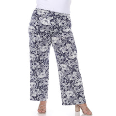 Plus Size Floral Paisley Palazzo Pants