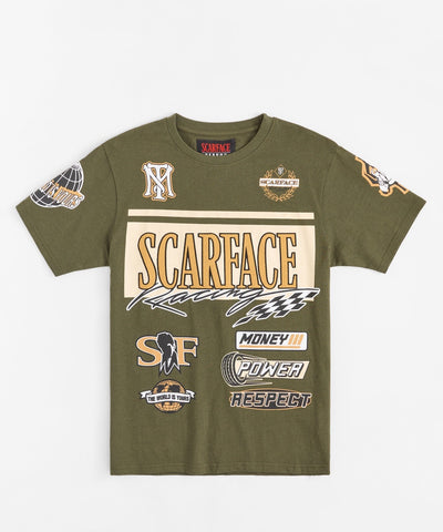 Scarface Racing Short Sleeve Tee - Olive Green