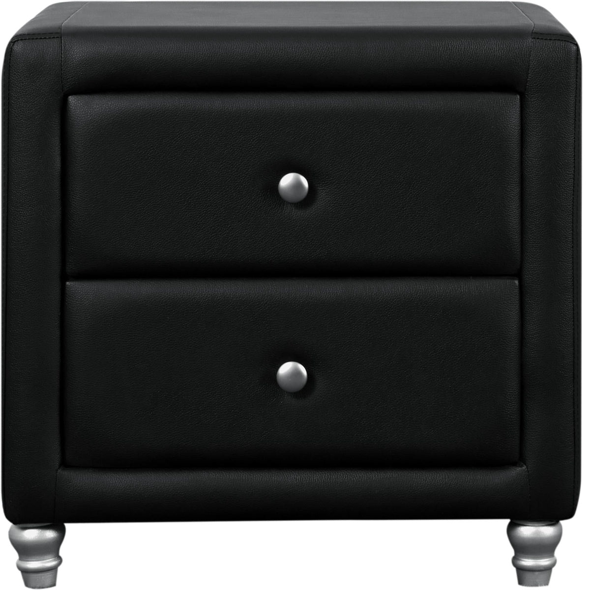  Upholstered Nightstand - Black - Bonton