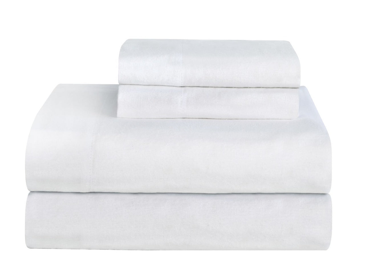  Celeste Home Solid Color Flannel Sheet Sets - White - Bonton