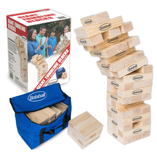 Giant Tumbling Tower Game Set – Premium Wooden Blocks for Indoor & Outdoor Fun