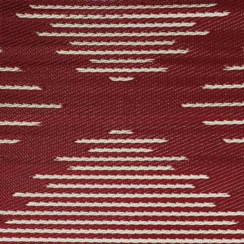 4' X 6' Red and Beige Tribal Pattern Rectangular Outdoor Area Rug