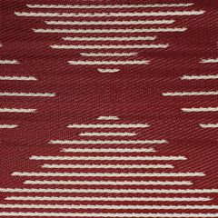 4' X 6' Red and Beige Tribal Pattern Rectangular Outdoor Area Rug