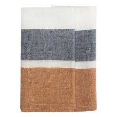 Bold Stripe Linen Rust Towels, Set of 2