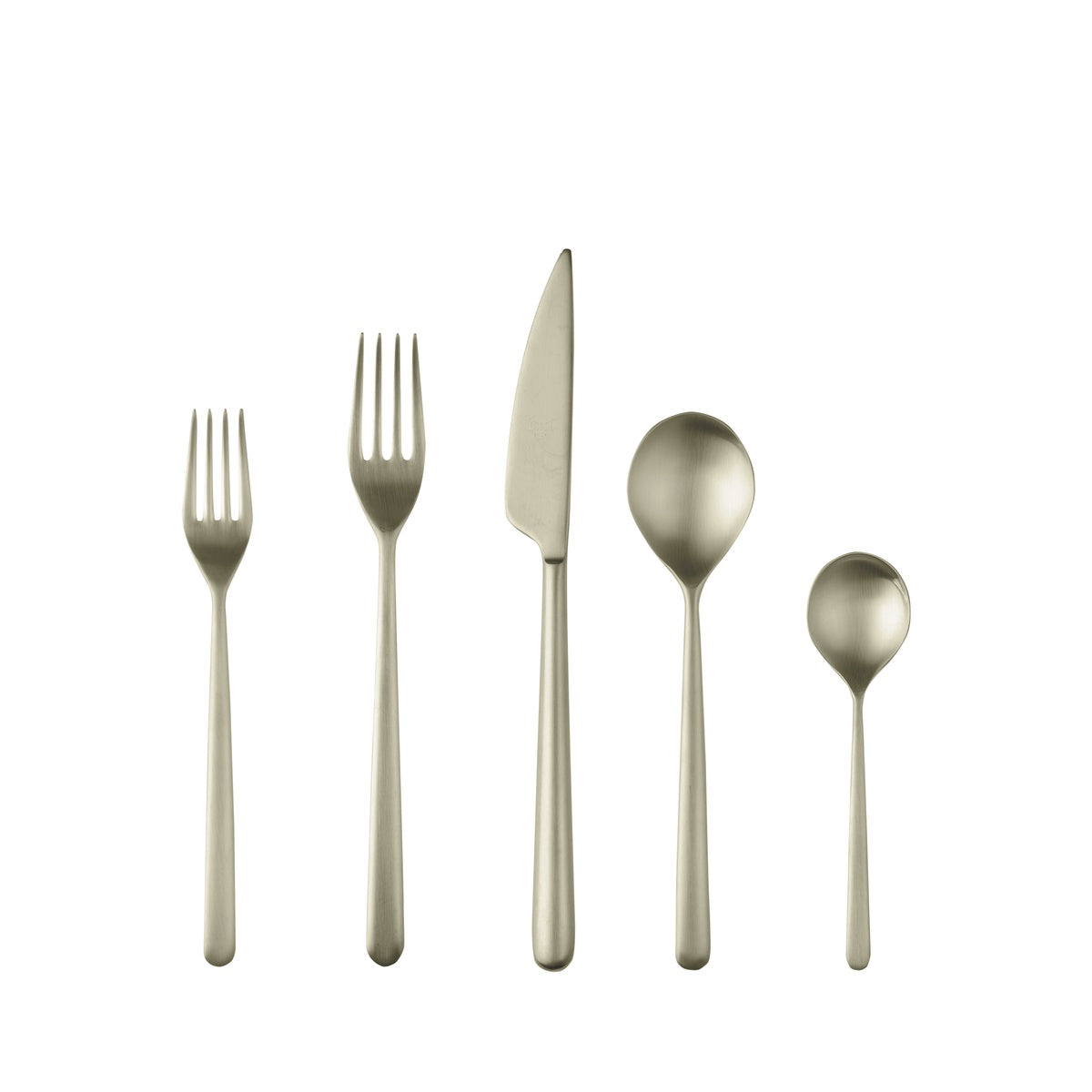  Mepra Linea Flatware Set - Ice Champagne - Bonton