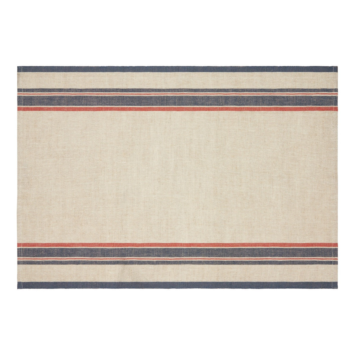  Caravan Antibes Natural Tea Towels, Set of 2 - Blue - Bonton