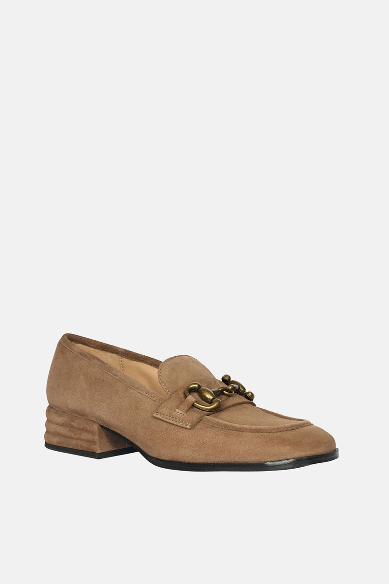  Saint G Jacqueline Suede - Flat Loafers - Dark Taupe - Bonton