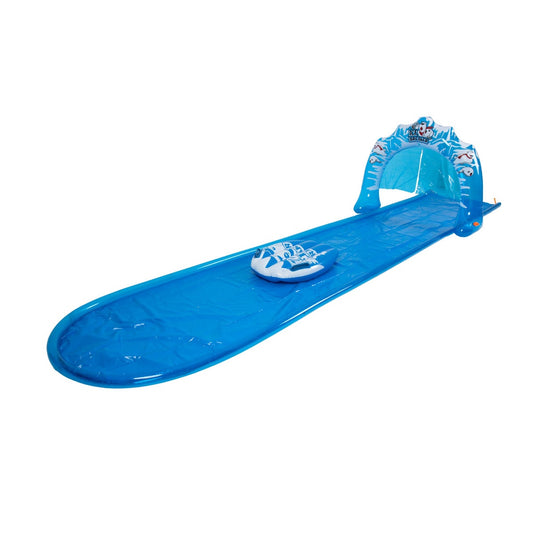 16' Blue and White Inflatable Ice Breaker Lawn Water Slide