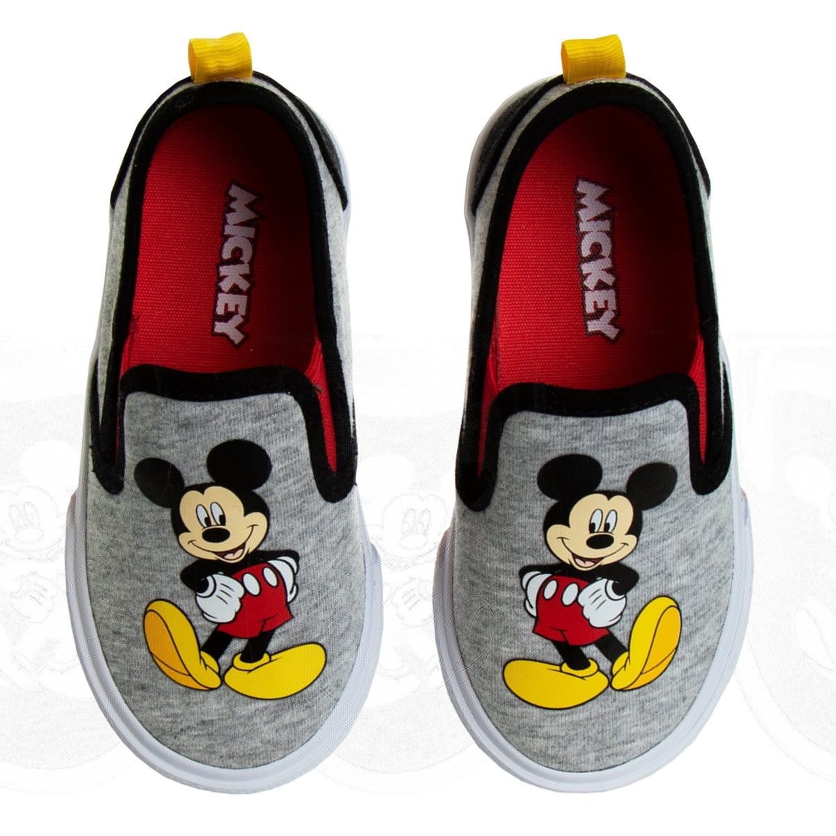  Josmo Mickey Mouse Casual No Lace Shoes - Low Top Canvas Slip-on Tennis Boys Sneakers - Disney Character Sneaker Shoe (Size 5-12 Toddler) - 5 - Bonton