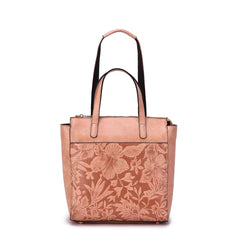 Shia 3D Embossed Floral Convertible Shoulder Bag/Backpack