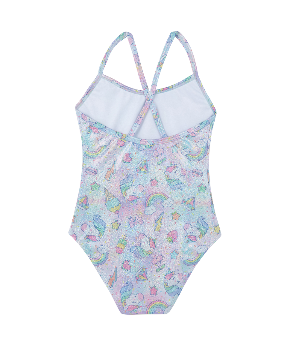  Gottex Kids Unicorn Squad  Criss Cross Back One Piece - Unicorn-Multi - Bonton