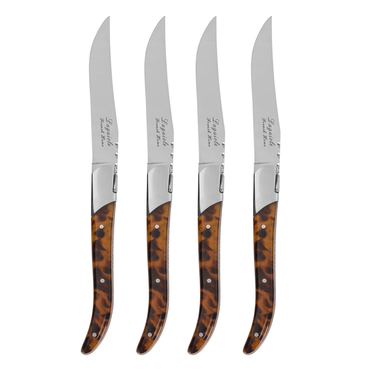  French Home French Home Tortoise Shell 4-Piece Laguiole Connoisseur Steak Knife Set - Default Title - Bonton