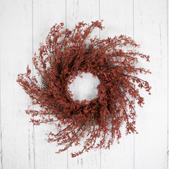 24" Autumn Harvest Burgundy Berry Artificial Wreath - Unlit