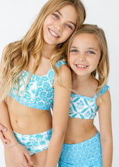 Girls Rosemary Beach 3-Piece Short Sleeve Rashguard Set