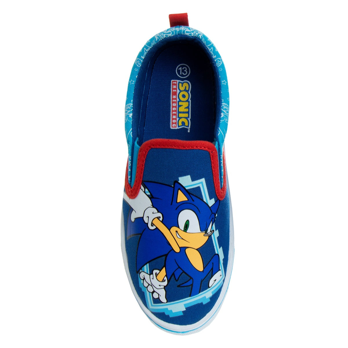  Josmo Sonic the Hedgehog Boys/Girls Toddler Slip on Canvas Sneakers - 1 - Bonton