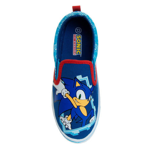 Sonic the Hedgehog Boys/Girls Toddler Slip on Canvas Sneakers
