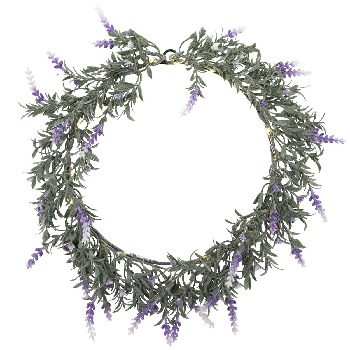  Northlight Pre-Lit Battery Operated Purple Ombre Lavender Spring Wreath- 16