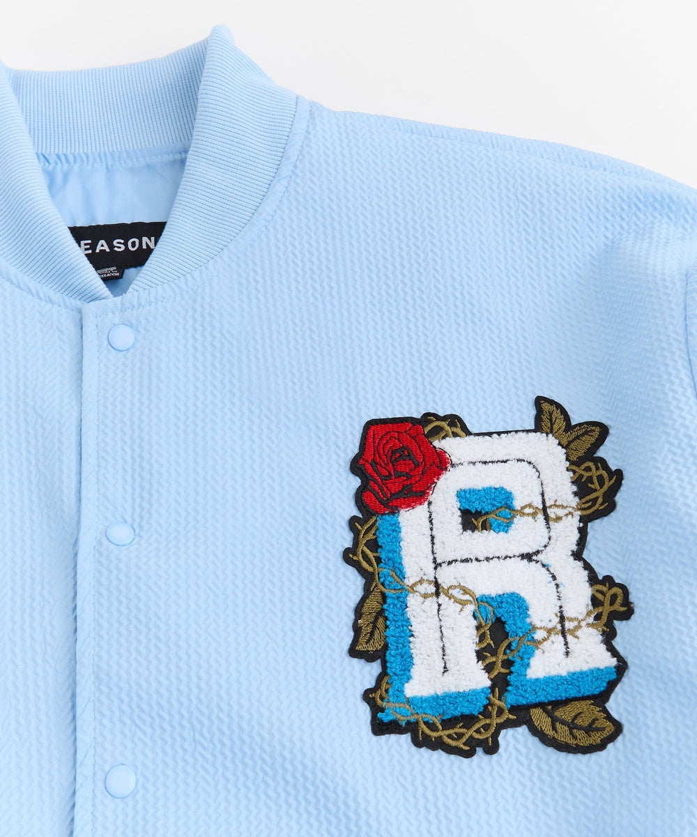  Reason Clothing Coaches Chenille Patched Jacket - Light Blue - LIGHT BLUE - Bonton