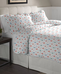 Solid & Print Flannel Duvet Sets Fair Isle