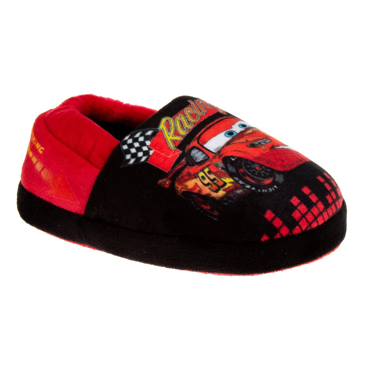  Josmo Disney Boys’ Cars Slippers – Lightning McQueen Fuzzy Slippers (Toddler) - 5-6 - Bonton