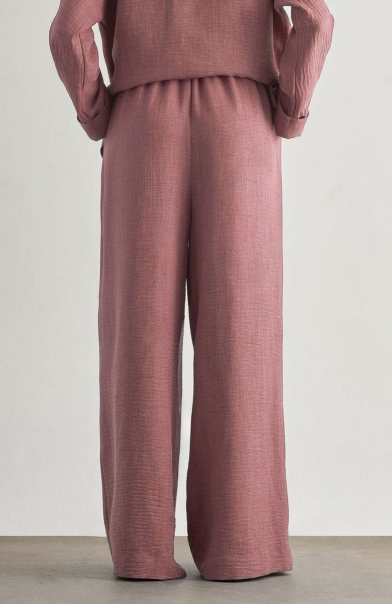  Mizalle Mizalle Women's Wide-Leg Pants - Powder - Bonton