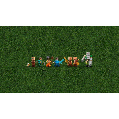 LEGO® Minecraft® the Ghast Balloon Village Attack, Gamer Gift Toy for Kids 21273